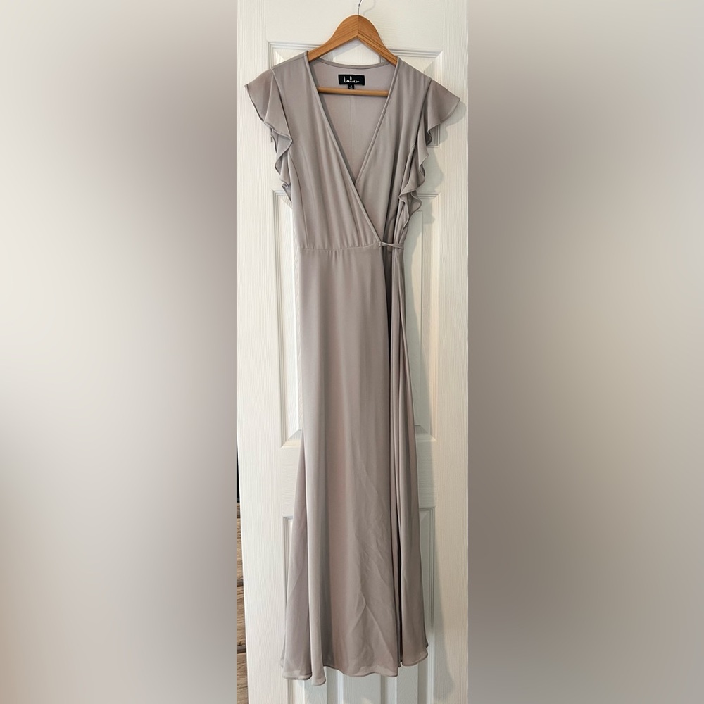 Lulu's Chic Gray Maxi Dress